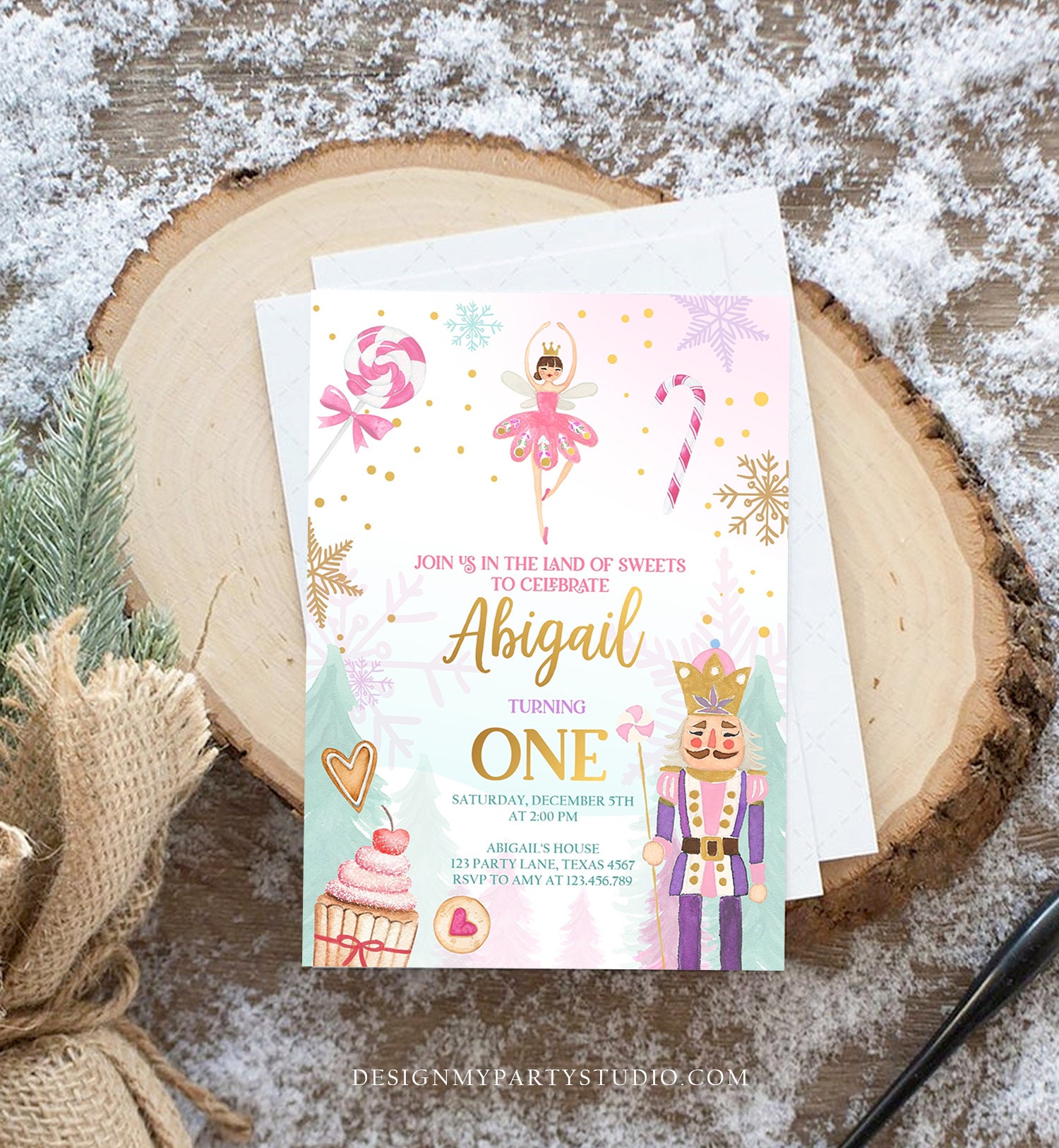 Editable Nutcracker Birthday Invitation Girl Land of Sweets - Etsy