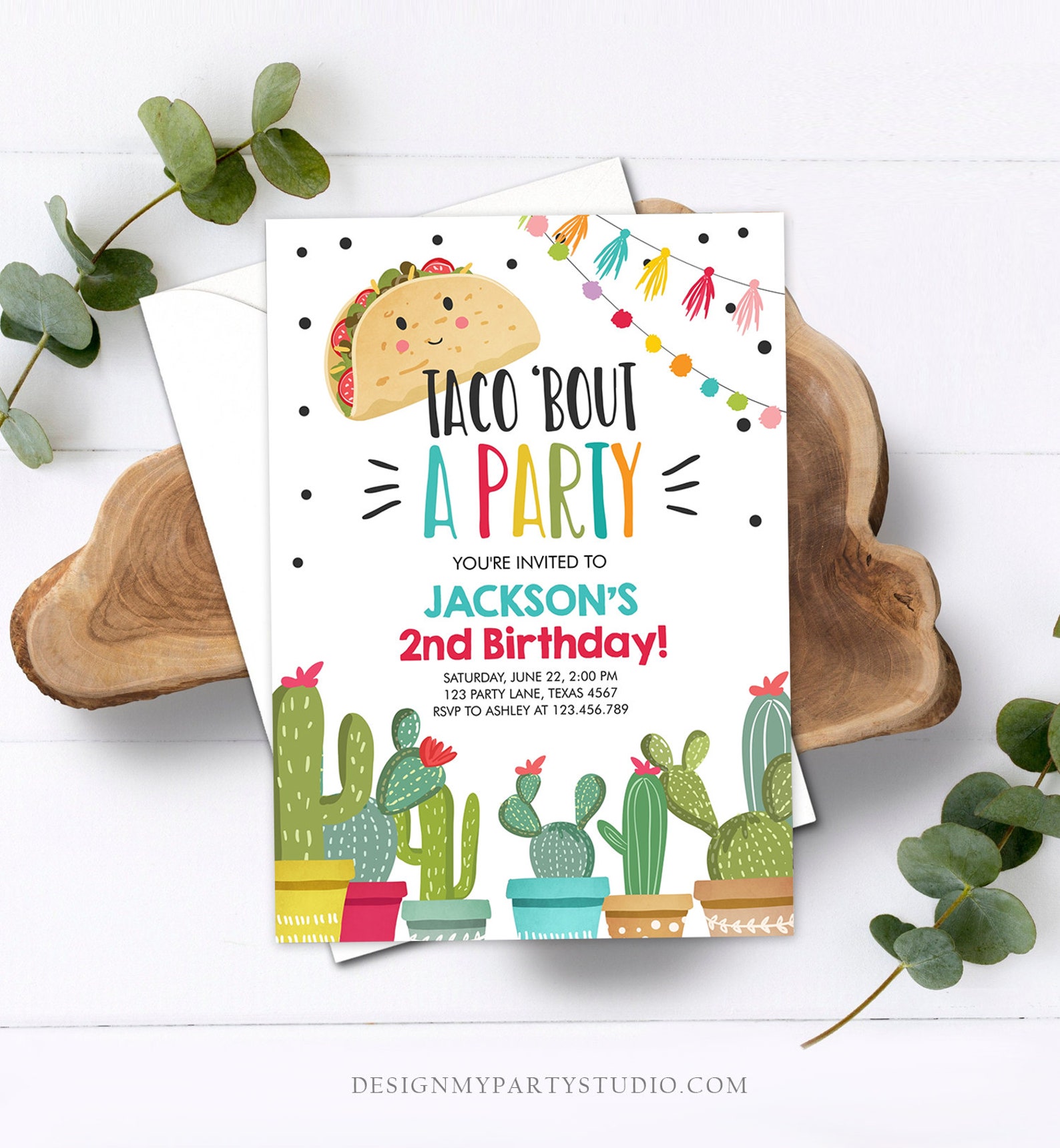 Editable Taco Bout A Party Birthday Invitation ANY AGE Boy 1st Etsy Editable taco bout a party birthday invitation any age boy 1st etsy