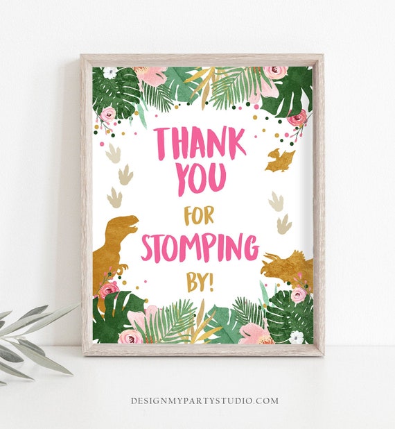 thank-you-sign-table-decor-dinosaur-sign-thank-you-for-stomping-by