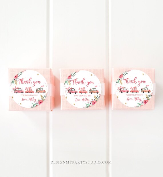 Editable Drive By Favor Tag Thank You Driving By Baby Shower Etsy