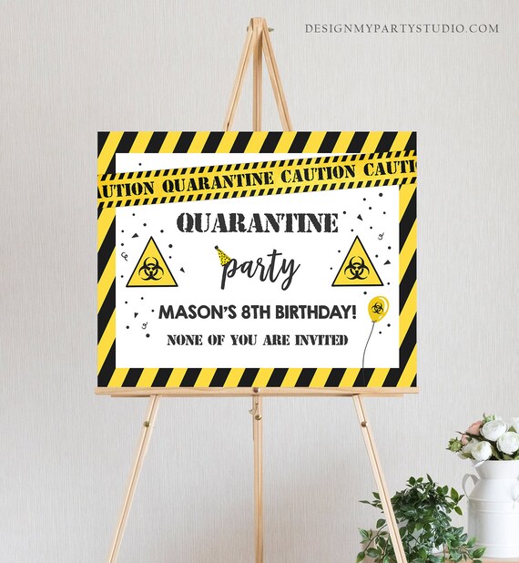 This is a picture of Légend Quarantine Sign Printable This is a graphic of Légend Quarantine Sign Printable