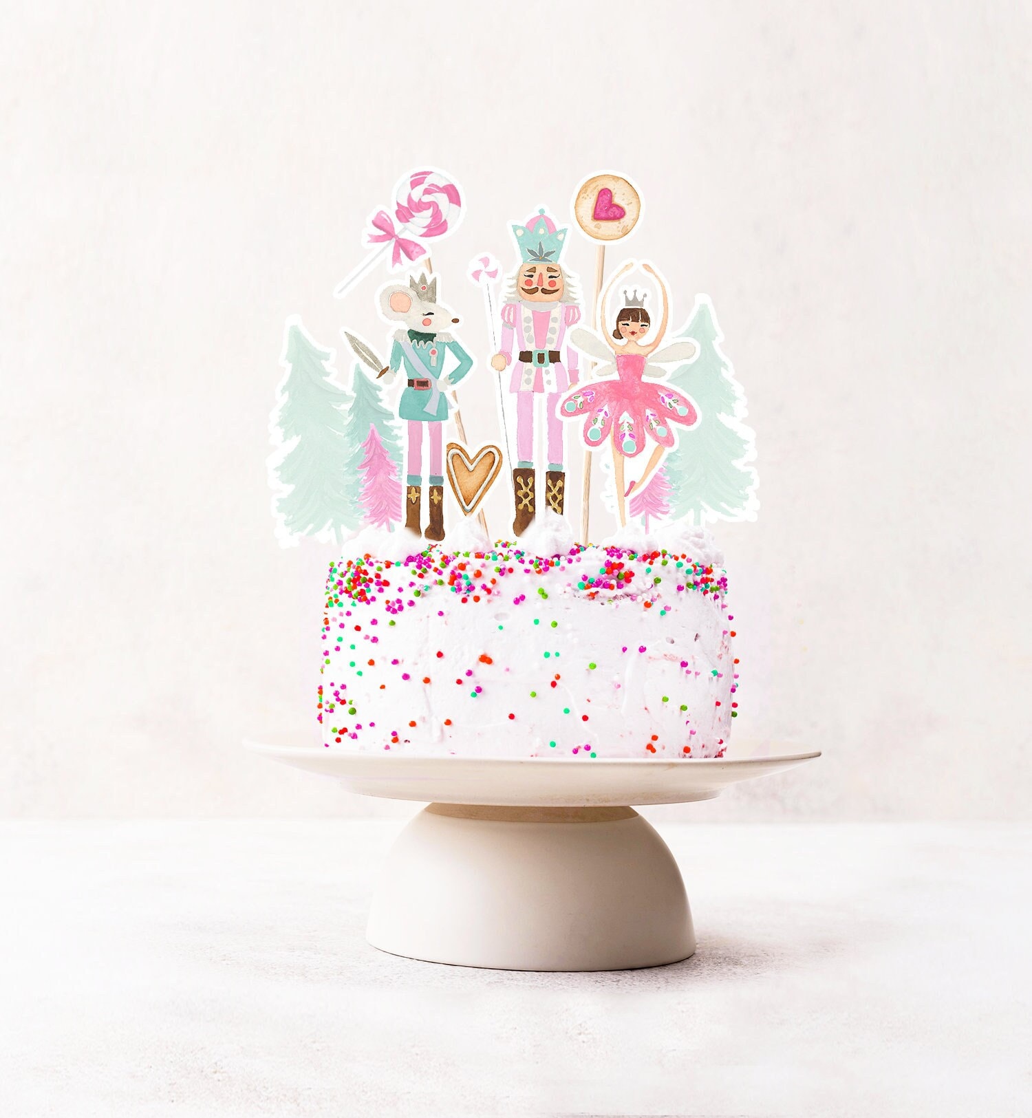 Topper Per Dolci Baby Shower Set 24 Topper Per Cupcake A Tema Ballerina - Decorazioni Per Torte Compleanno, Baby Shower Topper Compleanno Bambina