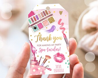 DIGITAL Spa Gift Tags Spa Party Favor Tags Manicure Party Thank You Tags Spa Gift Bag Tags Spa Party Gift Tags Spa Birthday Tags