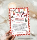 Editable Elf Arrival Letter Return Letter Christmas Elf I'm Back Elf Welcome Christmas Elf Letter From Your Elf Template Printable 0496