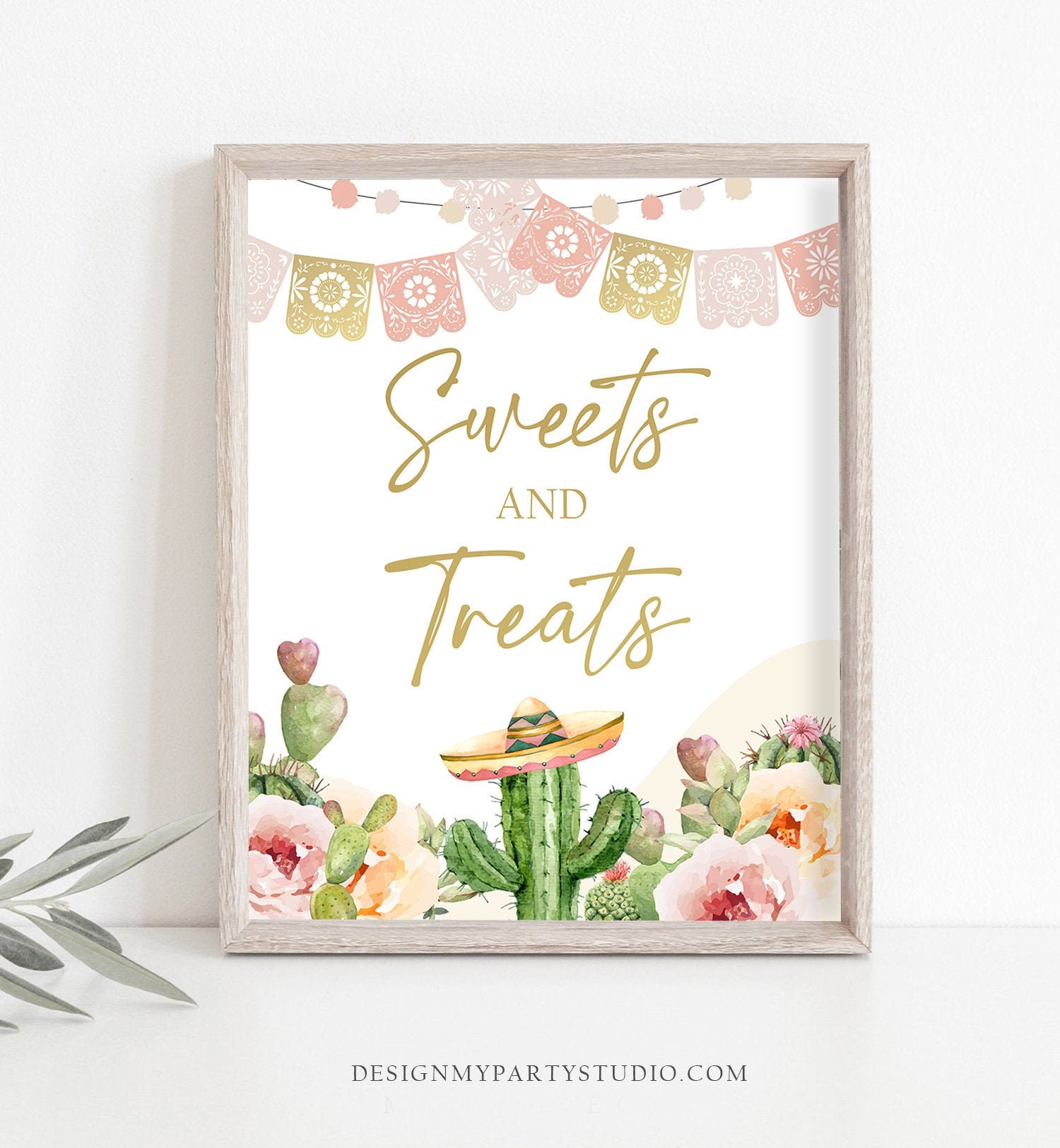 Cards and Gifts Sign Fiesta Cactus Succulent Gift Table Birthday Party Baby Shower Decor Mexican 8x10 Instant Download PRINTABLE 0134