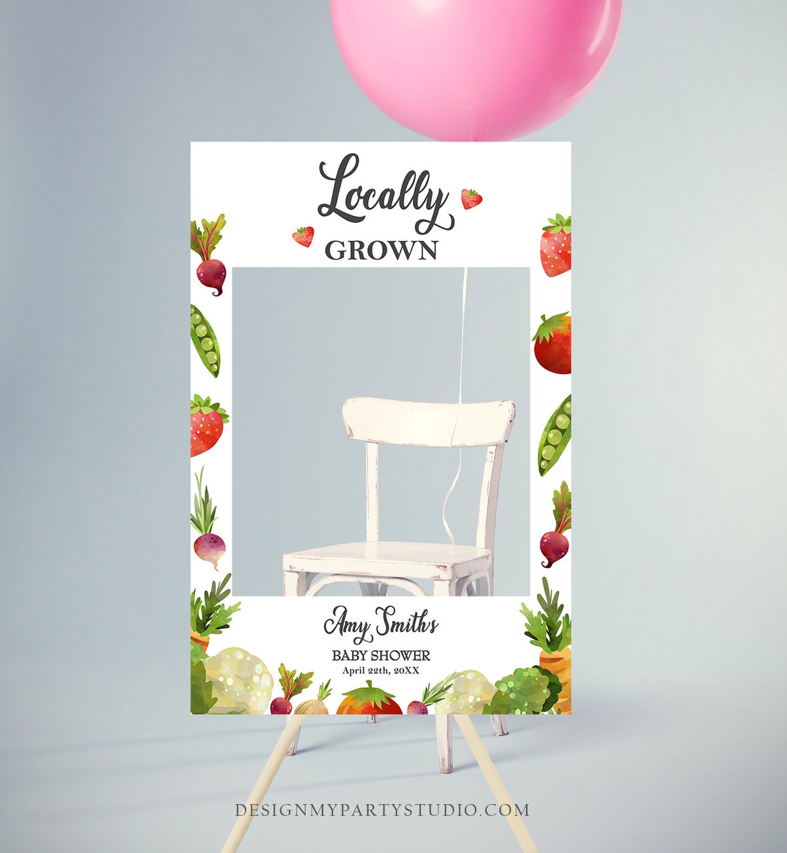 Editable Farmers Market Photo Frame Booth Sign Locally Grown Etsy