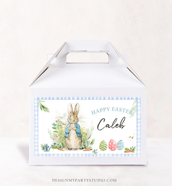 Personalised Activity Gift Box Easter Egg Hunt Treats Two Peter Rabbit Designs 