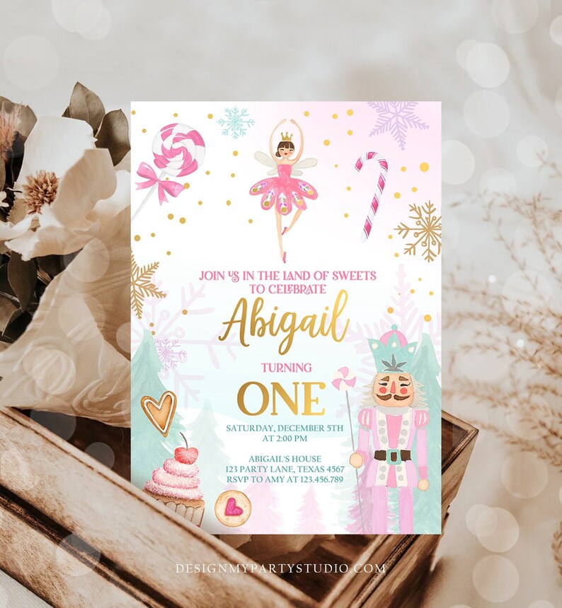 Editable Nutcracker Birthday Invitation Girl Land of Sweets - Etsy
