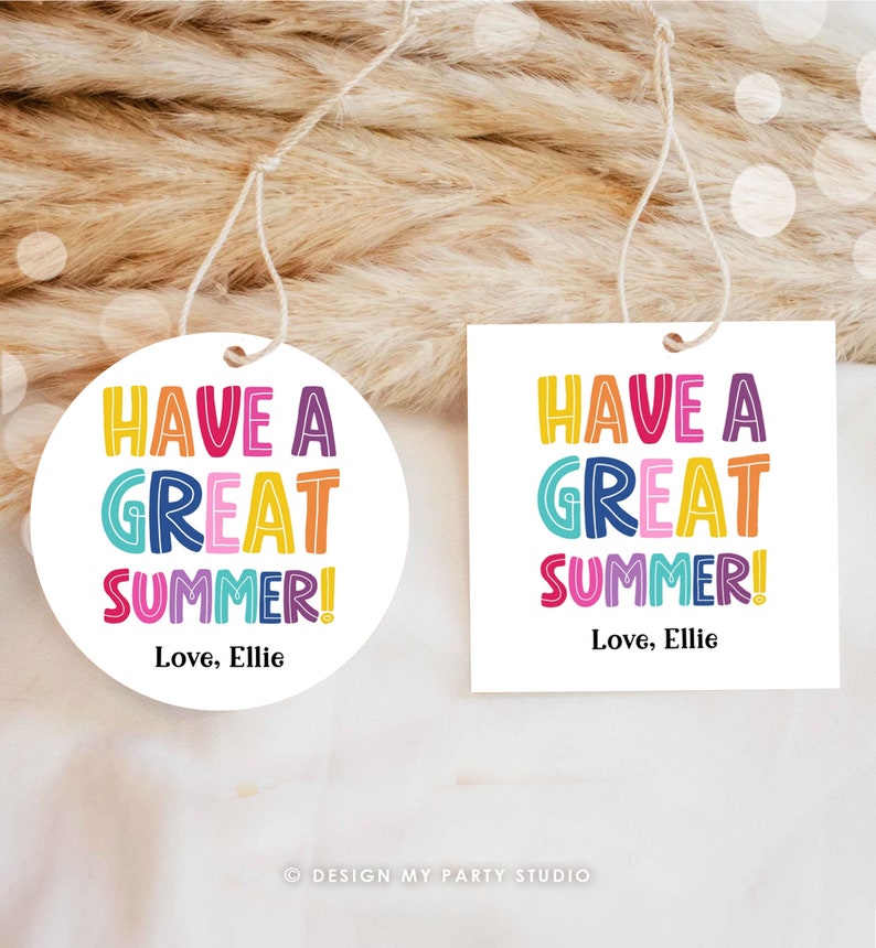 Editable Summer Teacher Thank You Gift Tag Kids Last Day of School ...