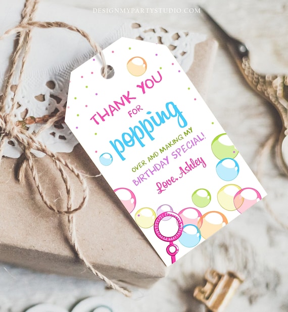 Printable Free Bubble Labels For Party Favors