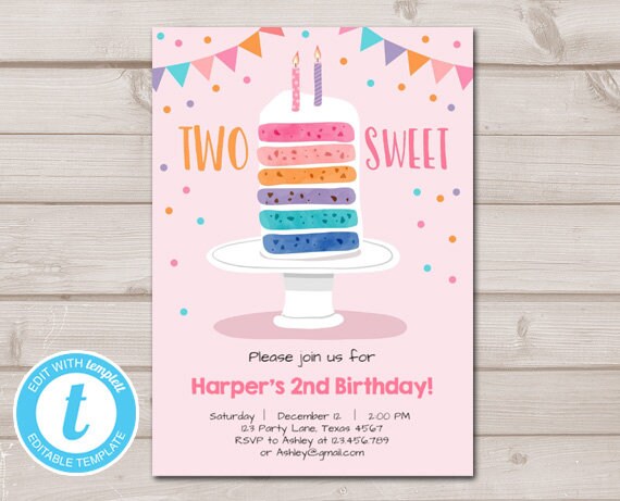 2 Cute Birthday invitation Lady Rainbow Cake Invitation photo regarding Printable Marshmallow Template called 2 Cute Birthday invitation Lady Rainbow Cake Invitation