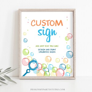 Editable Custom Sign Bubbles Birthday Sign Boy Bubble Birthday Bubble ...