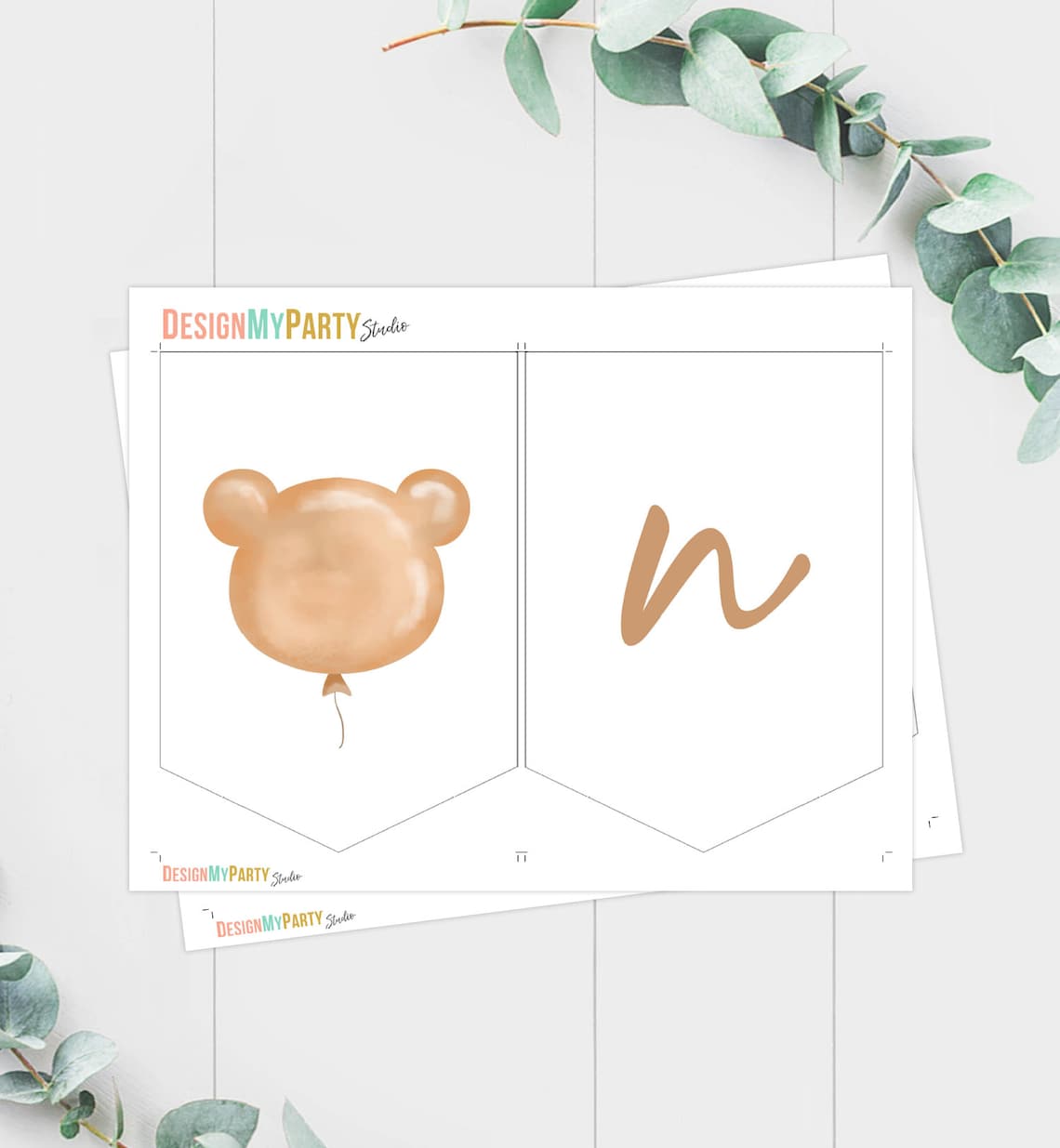 Bear High Chair Banner Teddy Bear Birthday Party 1st First Birthday ...