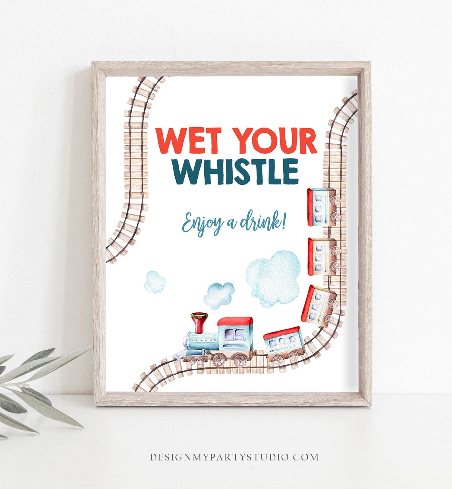 Train Drink Table Sign Train Birthday Party Sign Vintage Train Etsy