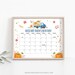 Editable Guess the Birth Date Baby Shower Game Guess Birthday Pumpkin ...
