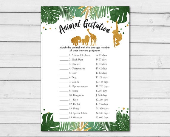 safari-baby-shower-game-animal-gestation-game-cards-animal-pregnancy-jungle-animals-gold-black