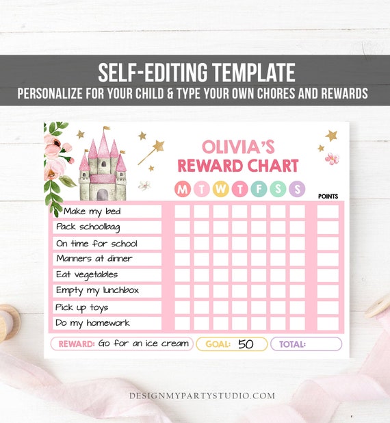 Reward Chart For Kids Template