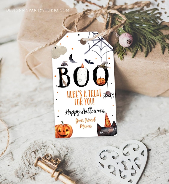 Editable Halloween Favor Tags Boo Gift Tags Costume Party Trick Or Treat Favor Tags Birthday Party Download Printable Template Corjl 0261 Il_570xn