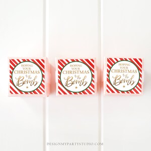 Editable Bomb Tags Hoping Your Christmas is the Bomb Bath Bomb Tags ...