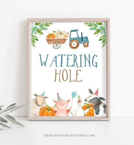 Watering Hole Birthday Sign Drink Table Blue Tractor Pumpkin Farm Birthday Boy Farm Animals Table Sign Barnyard Decor Drinks Printable 0155 By Design My Party Studio Catch My Party Watering Hole Birthday Sign Drink Table Blue Tractor Pumpkin Farm Birthday Boy Farm Animals Table Sign Barnyard Decor Drinks Printable 0155 By Design My Party Studio Catch My Party