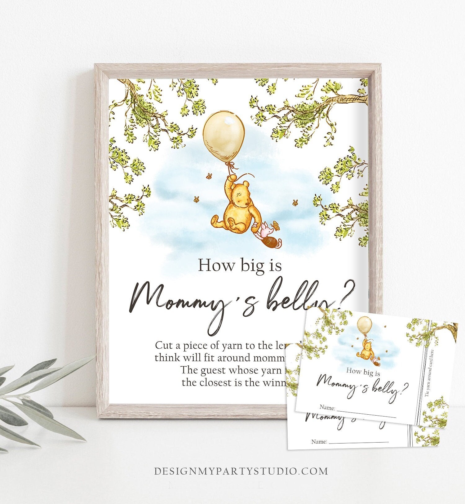 Classic Winnie The Pooh Baby Shower Games - Guess Who Mommy Or