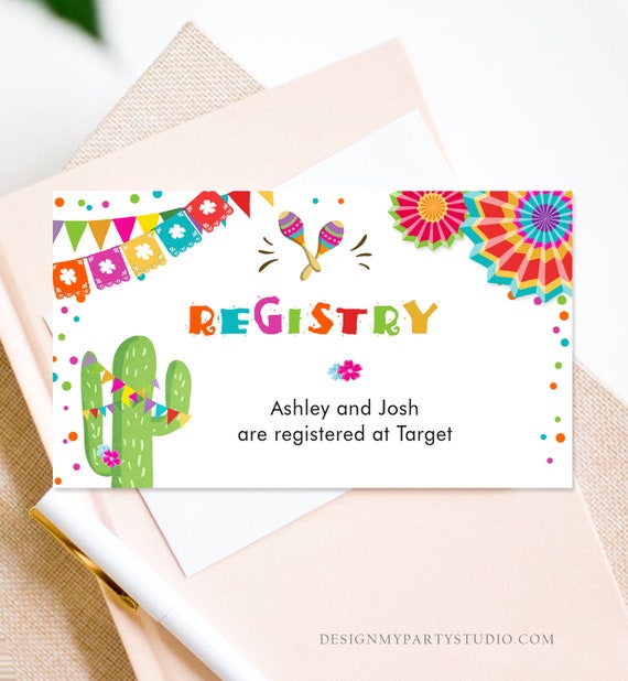 baby shower registry inserts template