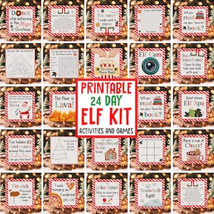 Kit elfo 24 giorni Mega Bundle Kit di oggetti di scena per elfi di Natale Attività per elfi Appunti per elfi Lettere per elfi Idee per elfi Giochi Bundle Fai da te Download immediato 0008