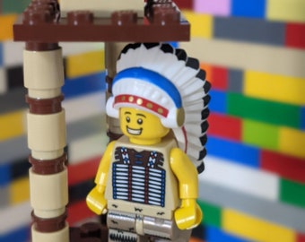 LEGO Male Man Figurine Figure Chef Indien & Hache Western Tribal Apache Warrior 