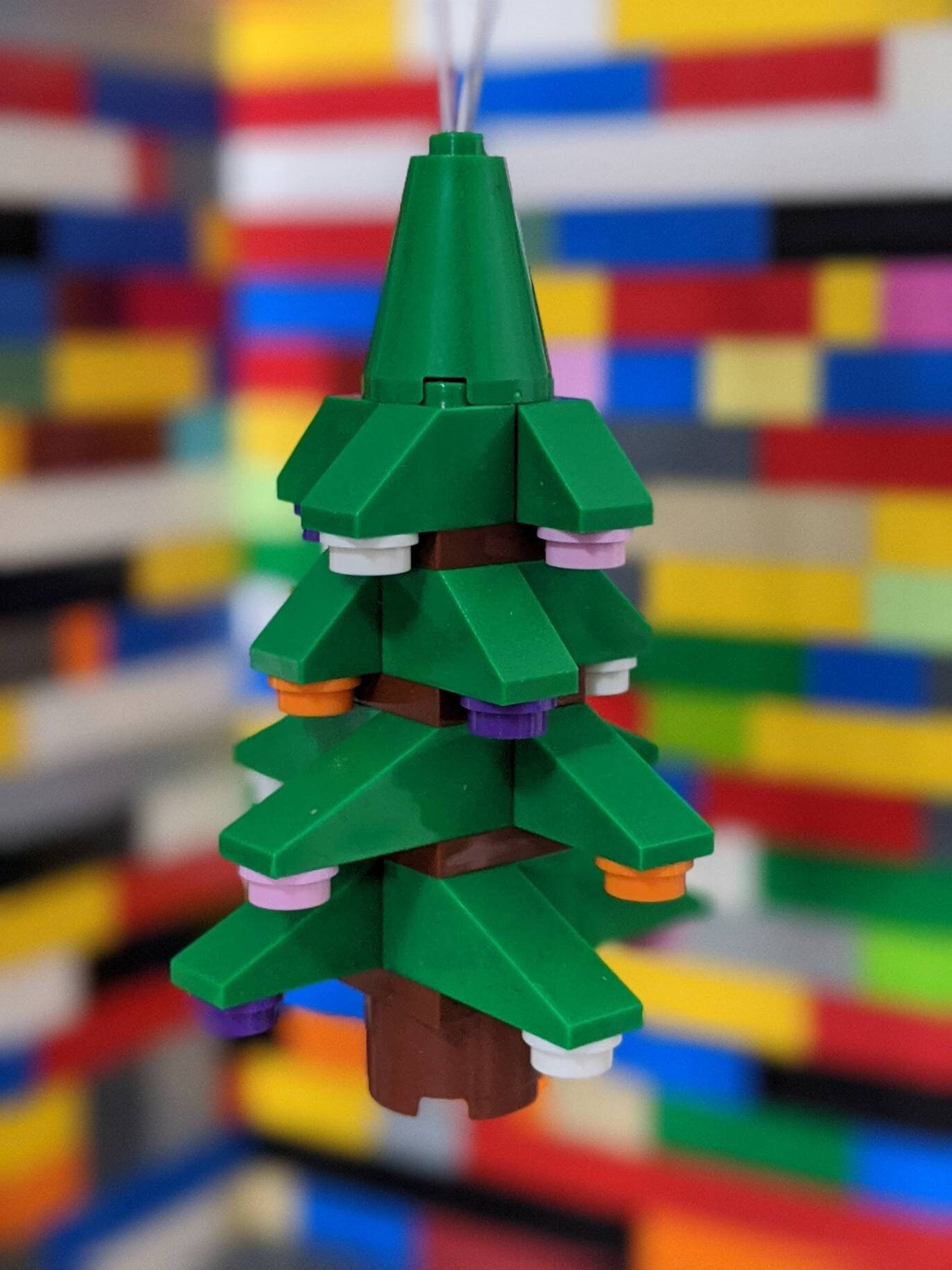 Christmas Tree Ornament Christmas Tree Constructed From Lego Etsy