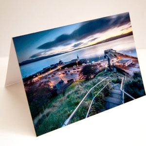 Dunoon Pier & Breakwater at sunrise Greetings Card
