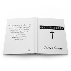 Personalized Christian Prayer Journal: Man of Faith Custom Notebook