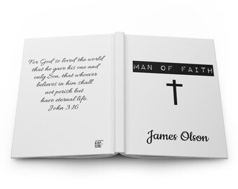 Diario di preghiera cristiano personalizzato: quaderno personalizzato "Uomo di fede"