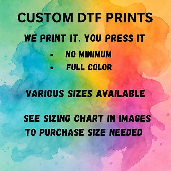 Custom DTF Transfer: Ready to Press, Full Color Print