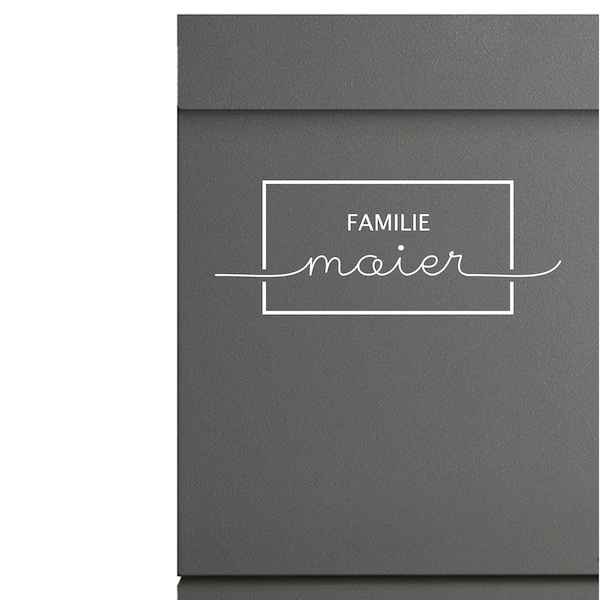 Aufkleber für den Briefkasten // Familienname