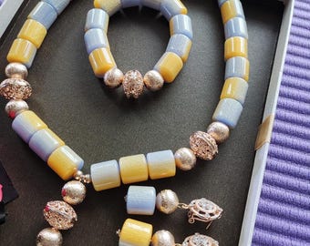 Nigeria traditional wedding beads Necklace set, Fashion party jewelry set