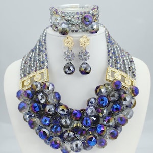 High quality custom african jewelry set in wedding using, necklace jewelry set