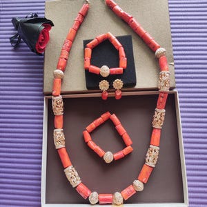 African party jewelry set, coral jewelry set,Bridal jewelry set,Nigeria style jewelry set