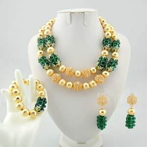 Crystal Jewelry Set - Nigerian Wedding Necklace and Bridal Necklace Set