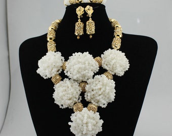 African Beads Jewelry Set - African Necklaces, Jewelry for Women - Wedding Beads