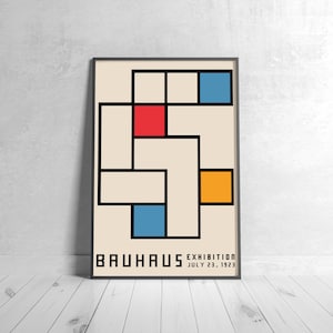 BAUHAUS II 1923 Poster - druckbare Wandkunst, klassische Werbedruck, Vintage elegante Poster, digitaler Download