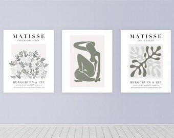 Matisse Print Set of 3, Nude Abstract Art (Digital Poster)
