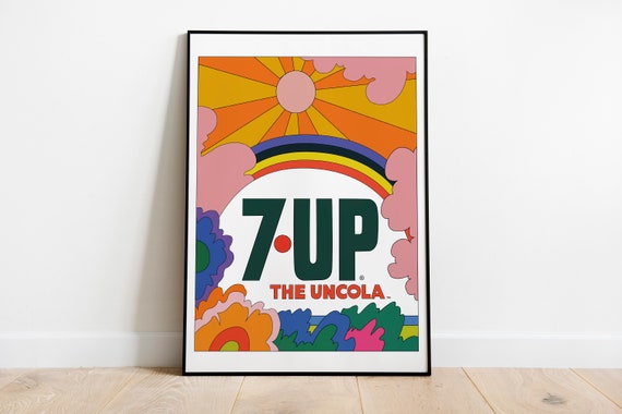 超希少 7UP 灰皿 1970s John Alcorn セブンアップ アメトイ John Alcorn 7UP Retro Print: 1960s Vintage Advertising Poster