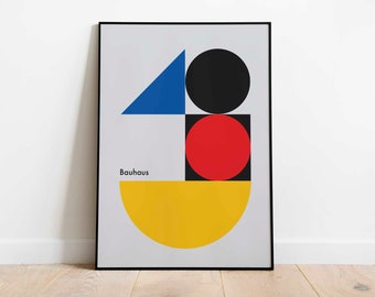 BAUHAUS Minimalist Poster - Printable Wall Art, Classic Advertising Print, Vintage Elegant Poster, Digital Download