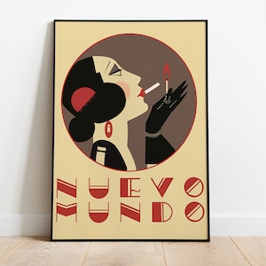 Nuevo Mundo, Vintage Poster, Spain 1923, Retro Poster, Poster Art, Digital Art, Spanish Poster