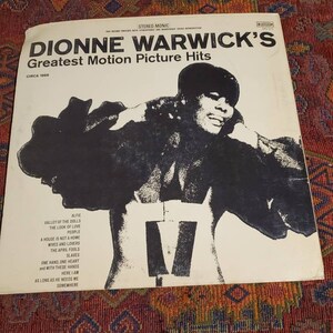 Dionne Warwick Greatest Motion Picture Hits vintage gatefold vinyl record album LP circa 1969