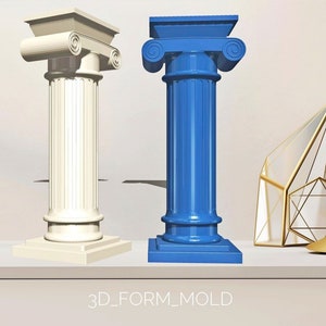 Roman Pillar Silicone Mold: 20cm Candle, Plaster, Cement, Chocolate