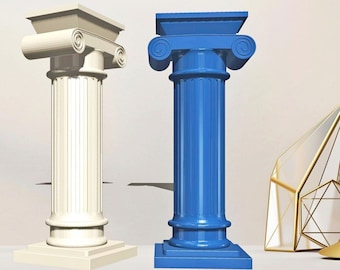 Molde de silicona para pilar romano: vela de 20 cm, yeso, cemento y chocolate