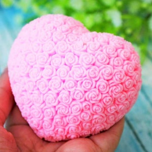 Heart Soap Mold rose soap molds of silicone Food silicone Mold silicone baking molds chocolate molds fondant cake mold Food resin mold soap