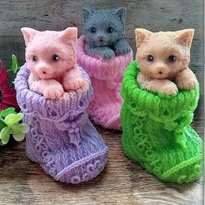 Cat in Boot Silicone Mold: Soap & Candle Making