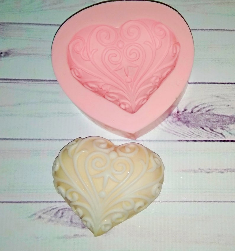 Heart silicone Mold soap making supplies molds for soap Custom Etsy